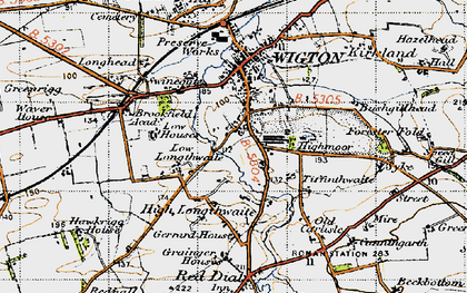 Old map of Highmoor in 1947