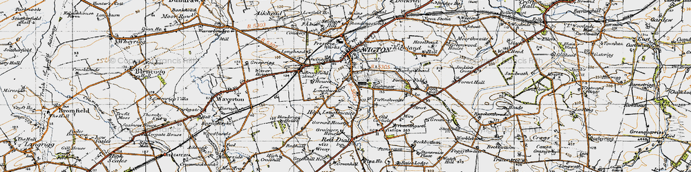 Old map of Highmoor in 1947