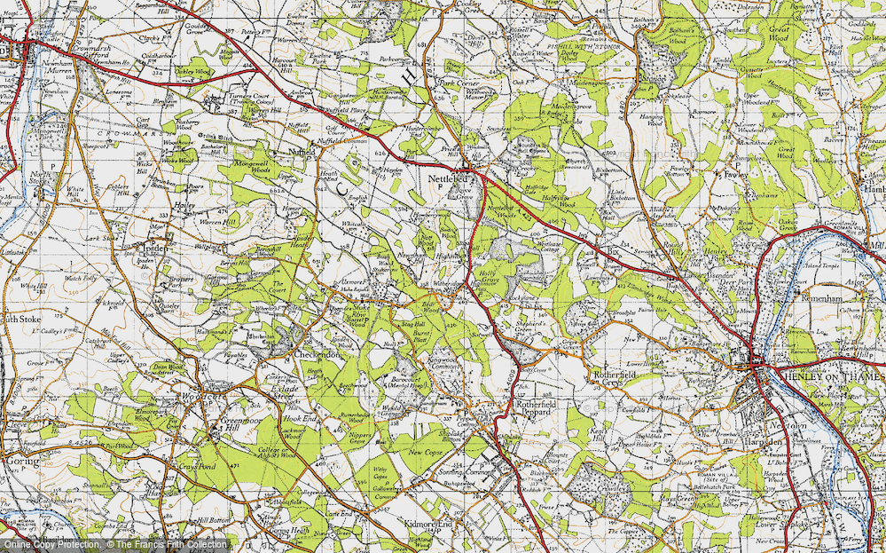 Old Map of Highmoor Cross, 1947 in 1947