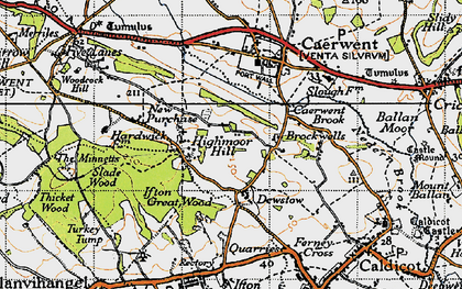 Old map of Highmoor Hill in 1946