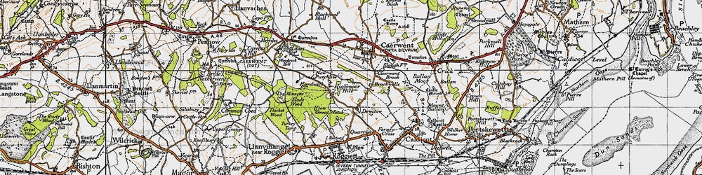 Old map of Highmoor Hill in 1946