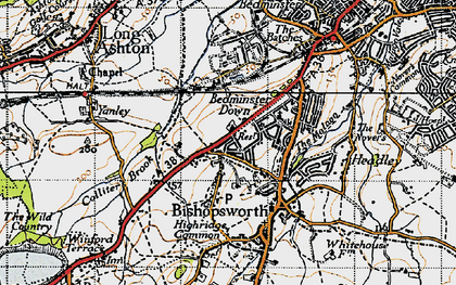 Old map of Highridge in 1946