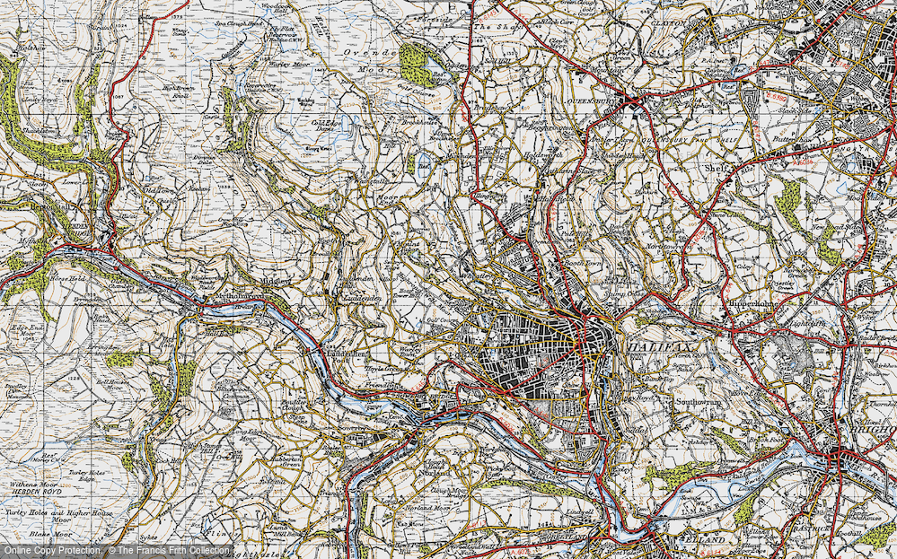 Old Map of Highroad Well Moor, 1947 in 1947