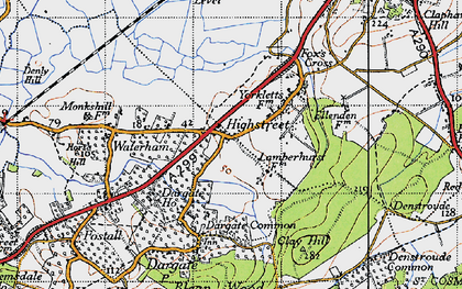 Old map of Highstreet in 1946
