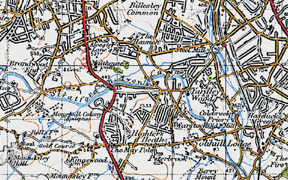 Old map of Highter's Heath in 1947