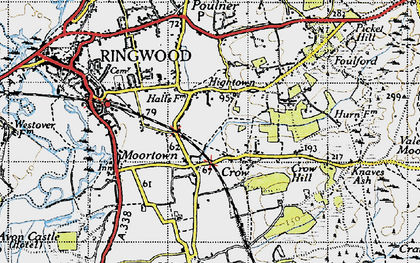 Old map of Hightown in 1940