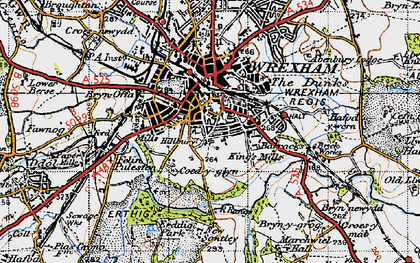 Old map of Hightown in 1947