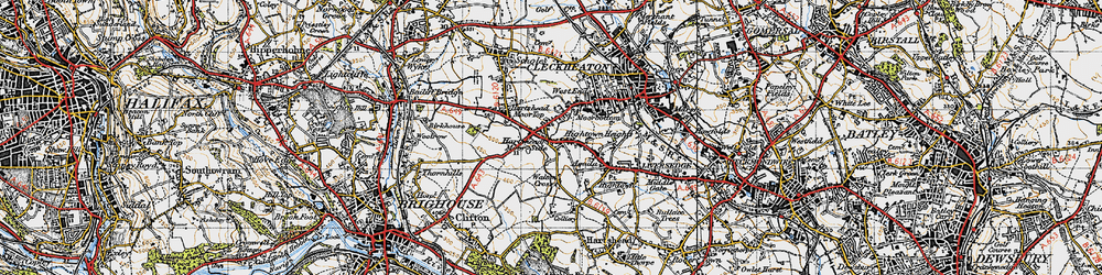 Old map of Hightown Heights in 1947