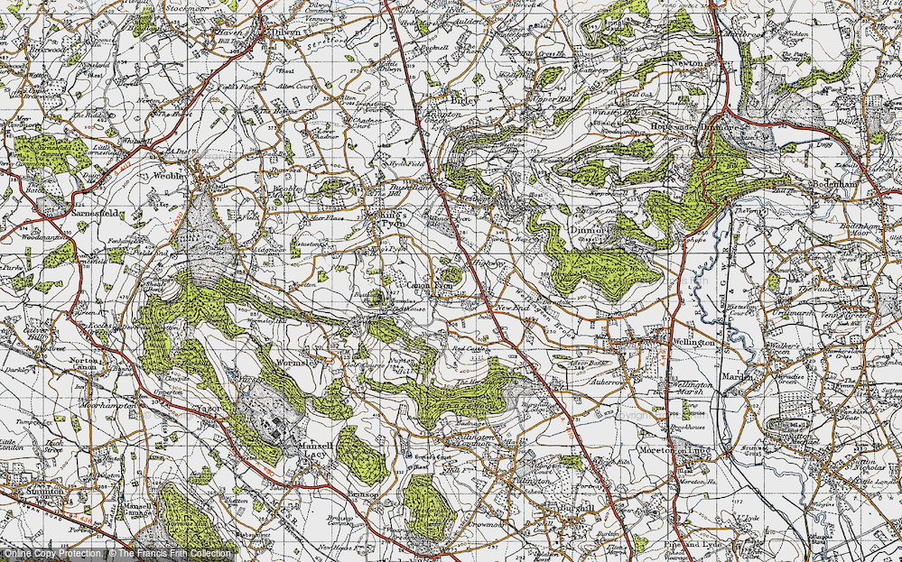 Old Map of Highway, 1947 in 1947