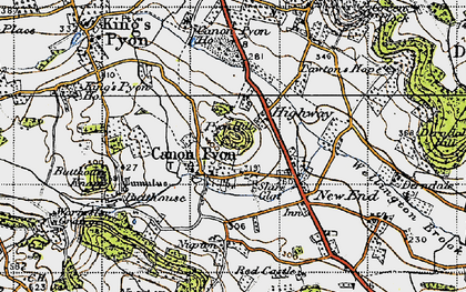 Old map of Butthouse in 1947