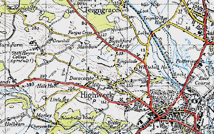 Old map of Highweek in 1946