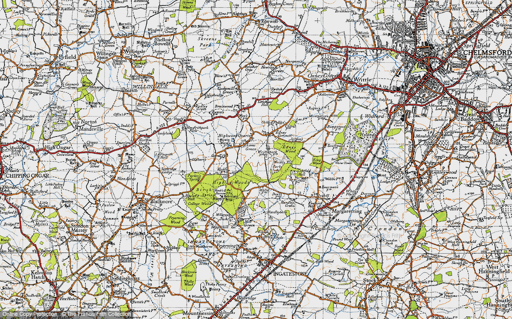 Old Map of Highwood, 1946 in 1946