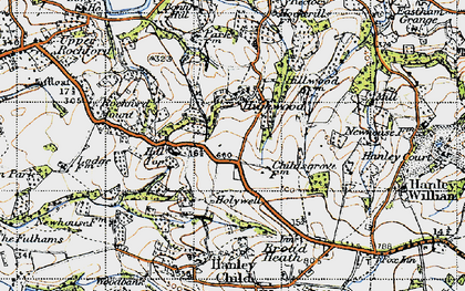 Old map of Bonfire Hill in 1947