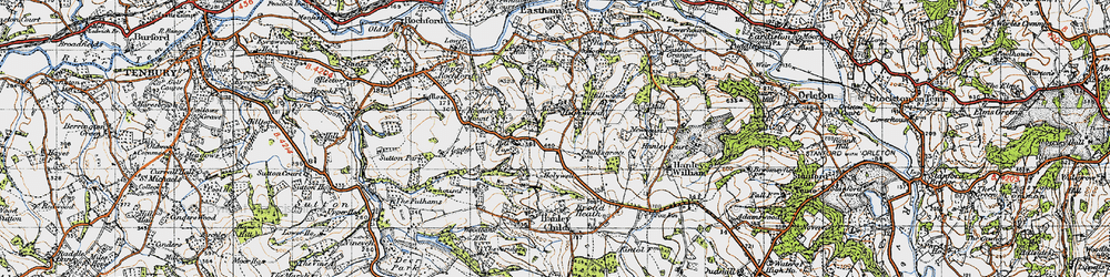 Old map of Highwood in 1947