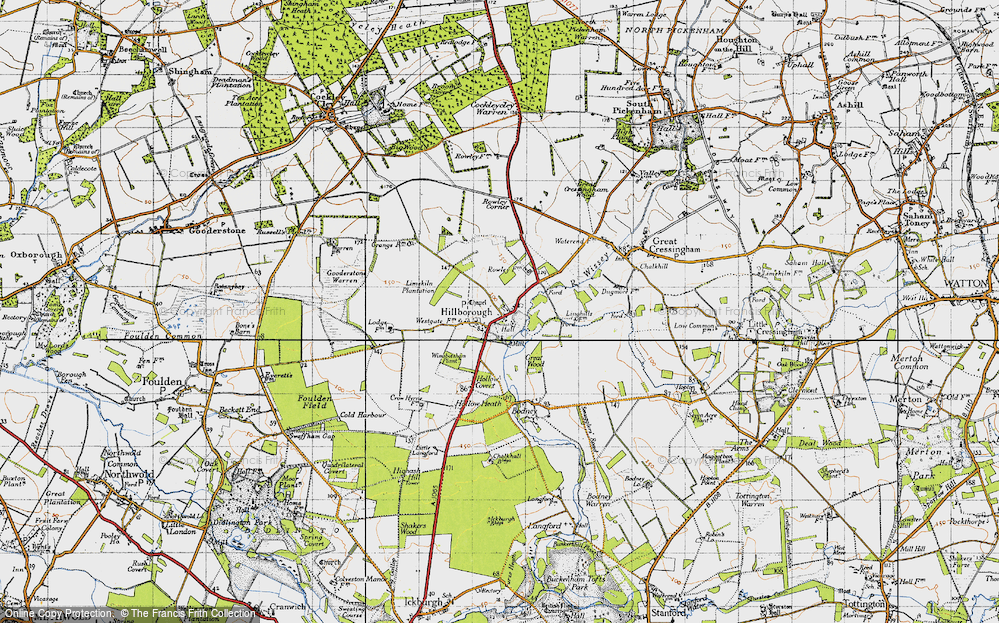 Old Map of Hilborough, 1946 in 1946