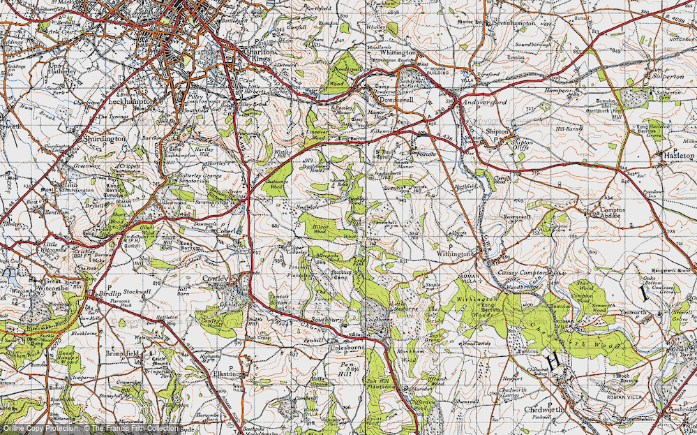 Old Map of Hilcot, 1946 in 1946
