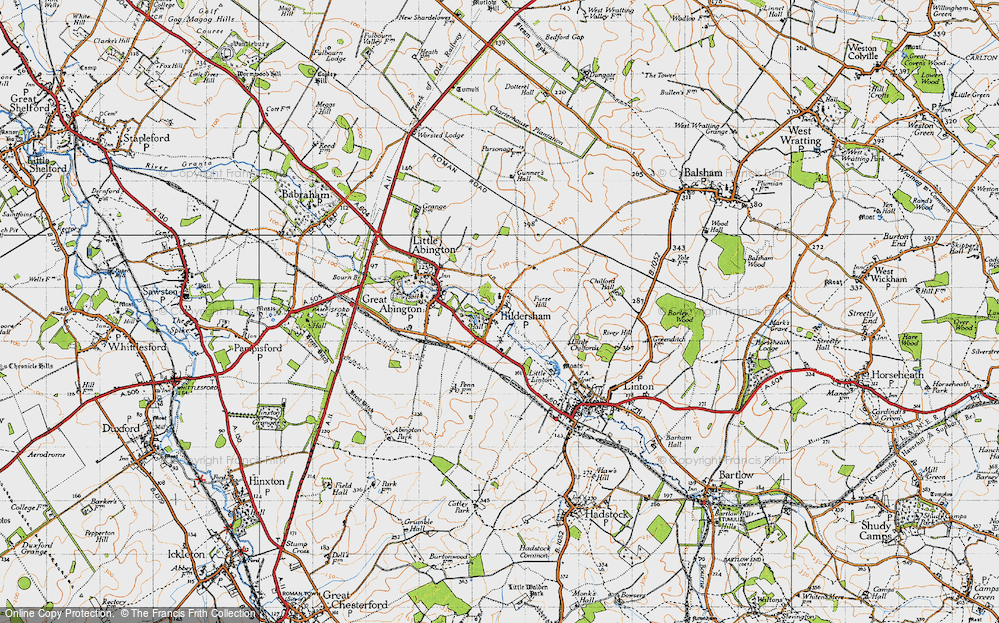 Old Map of Hildersham, 1946 in 1946