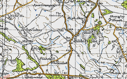 Old map of Wooliscroft in 1946