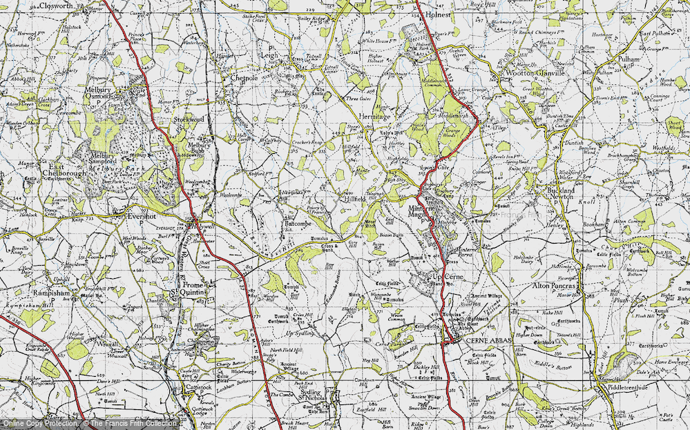 Old Map of Hilfield, 1945 in 1945
