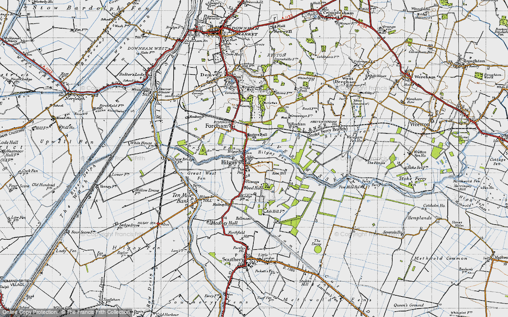 Old Map of Hilgay, 1946 in 1946