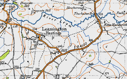Old map of Hill in 1946