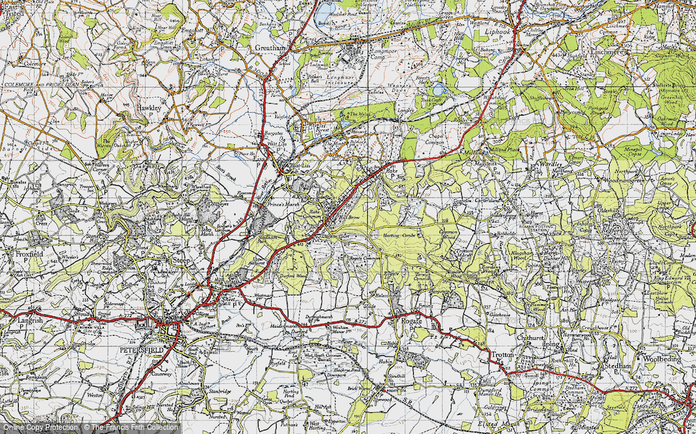 Old Map of Hill Brow, 1940 in 1940