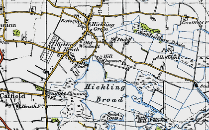 Old map of Hill Common in 1945