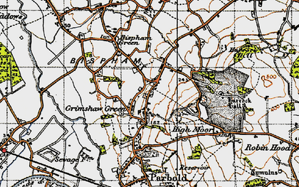 Old map of Hill Dale in 1947
