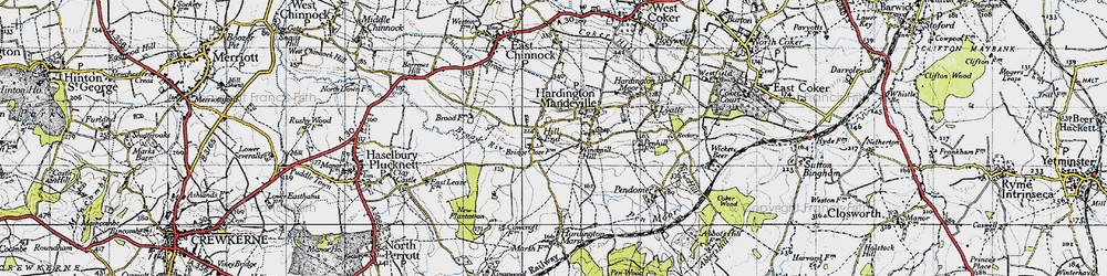 Old map of Hill End in 1945