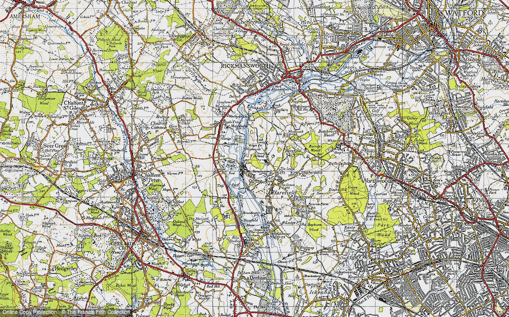 Old Map of Hill End, 1945 in 1945