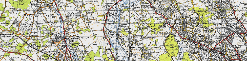 Old map of Hill End in 1945