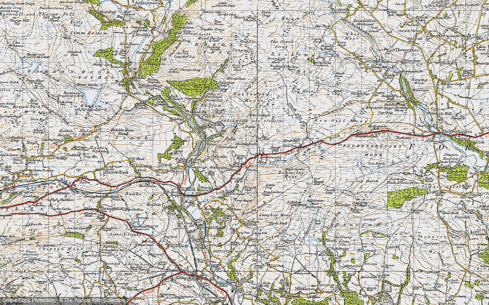 Old Map of Hill End, 1947 in 1947