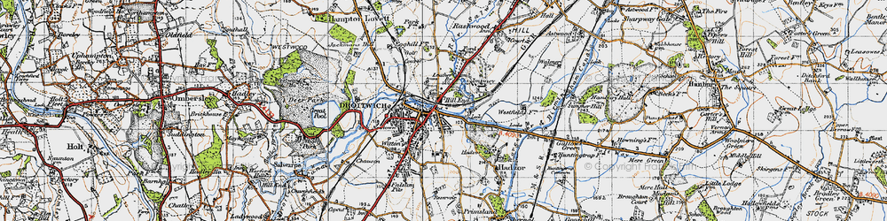 Old map of Hill End in 1947