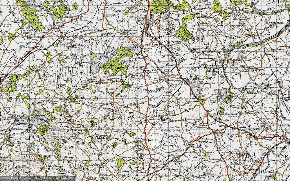Old Map of Hill Gate, 1947 in 1947