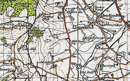 Old map of Hill Gate in 1947