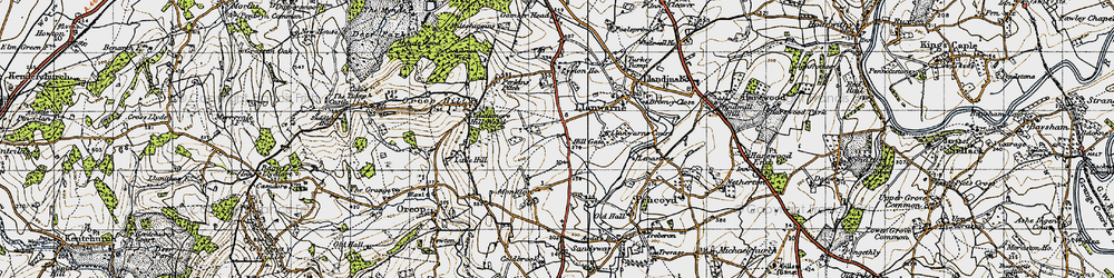 Old map of Hill Gate in 1947