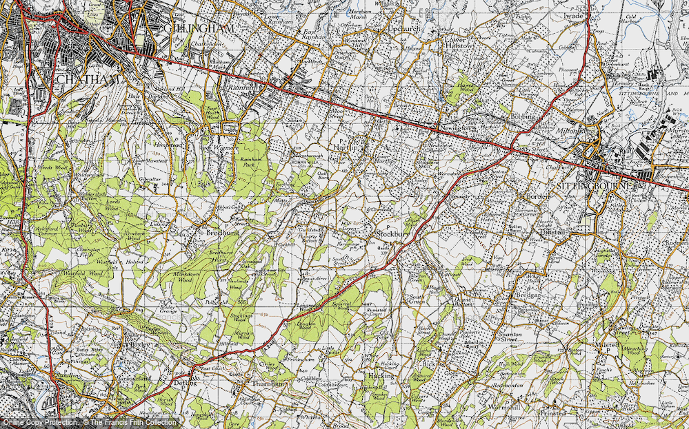 Old Map of Hill Green, 1946 in 1946