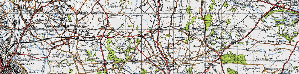 Old map of Hill Hook in 1946