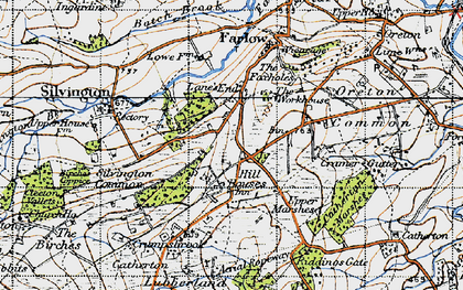 Old map of Hill Houses in 1947