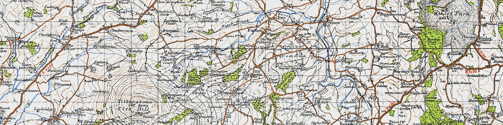 Old map of Hill Houses in 1947