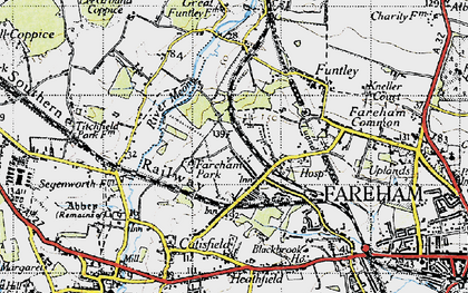 Old map of Hill Park in 1945