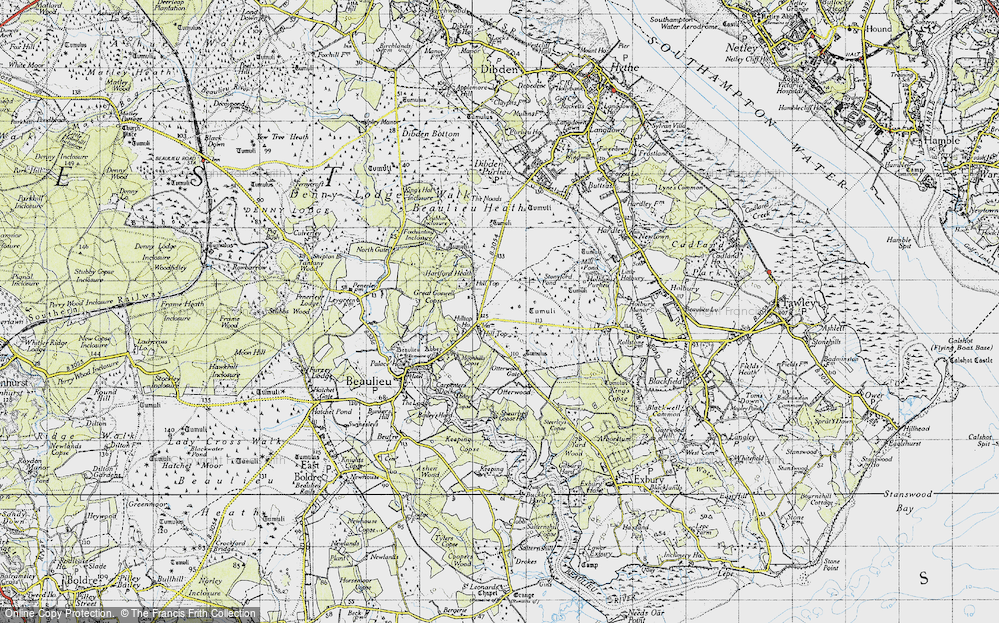 Old Map of Hill Top, 1945 in 1945