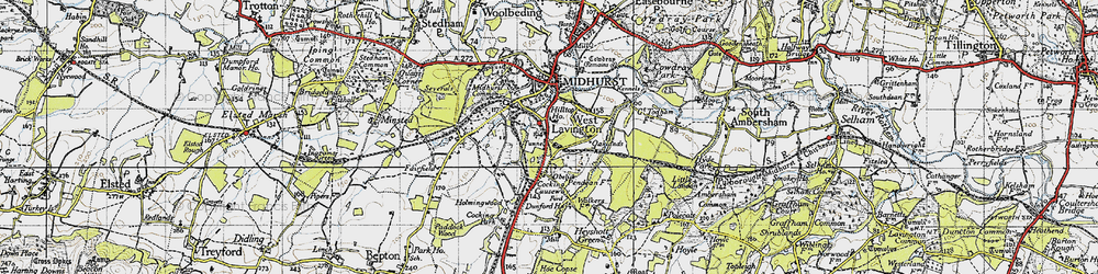 Old map of Hill Top in 1945