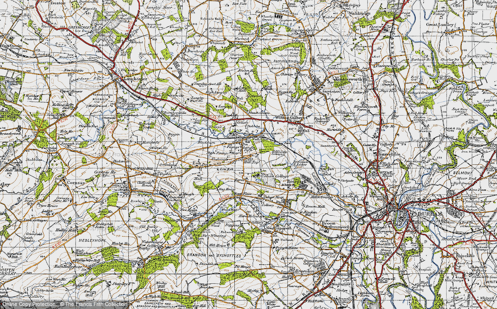 Old Map of Hill Top, 1947 in 1947