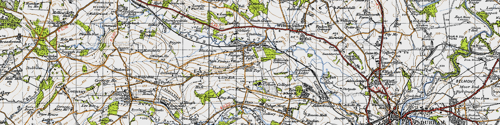 Old map of Hill Top in 1947