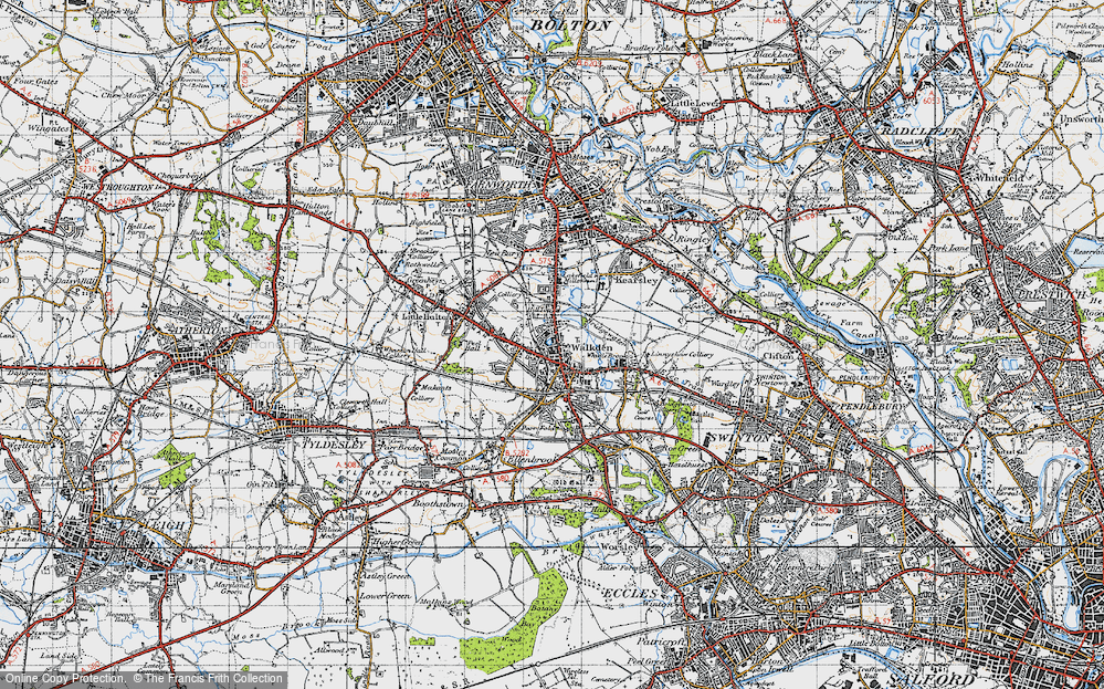 Old Map of Hill Top, 1947 in 1947