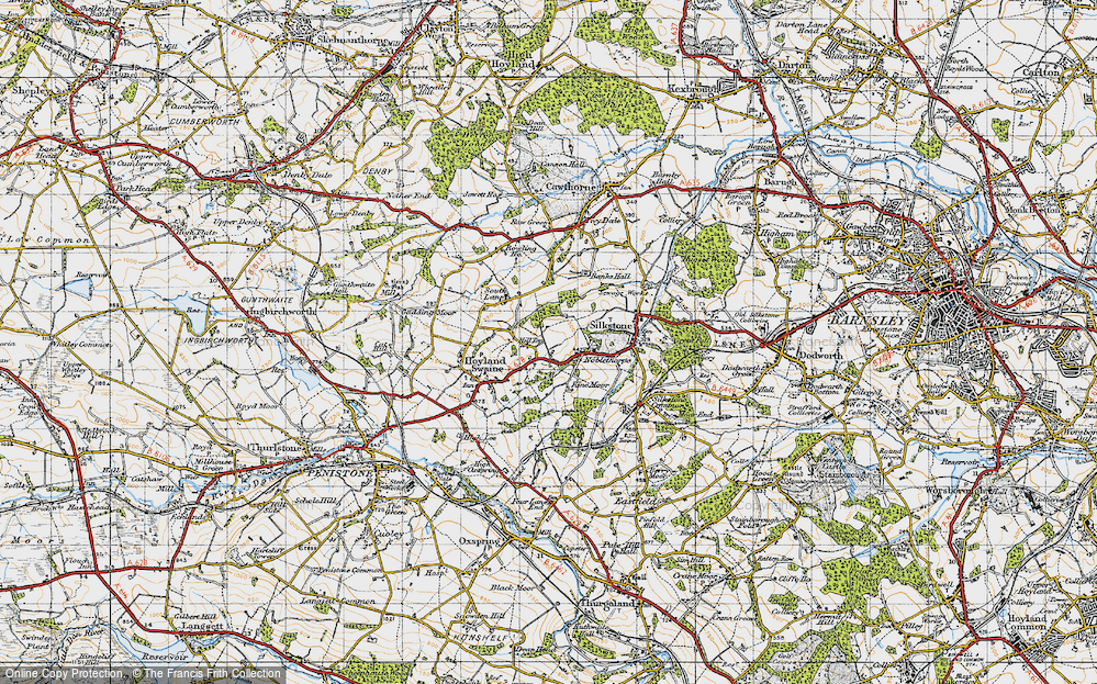 Old Map of Hill Top, 1947 in 1947