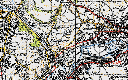 Old map of Hill Top in 1947