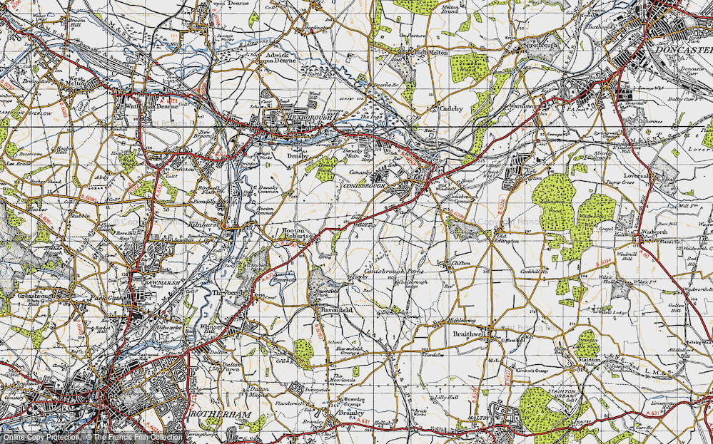 Old Map of Hill Top, 1947 in 1947