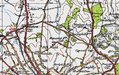 Old map of Hill Wood in 1946